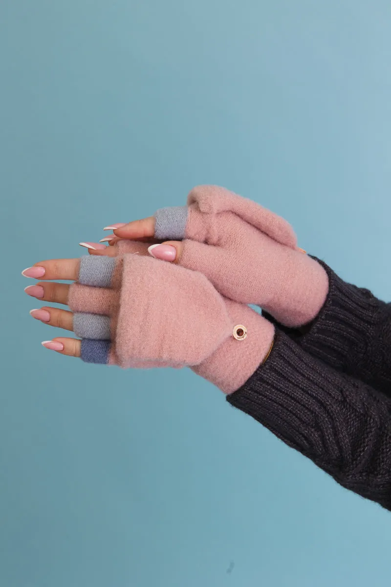 Rainbow Tip Convertible Gloves - Cute Winter Essential 🌈