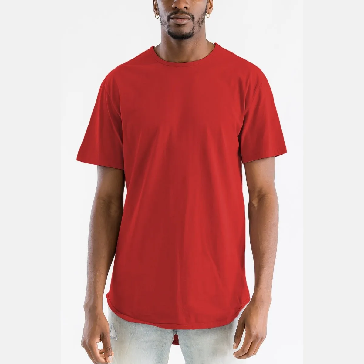 Red Classic Scallop Tee