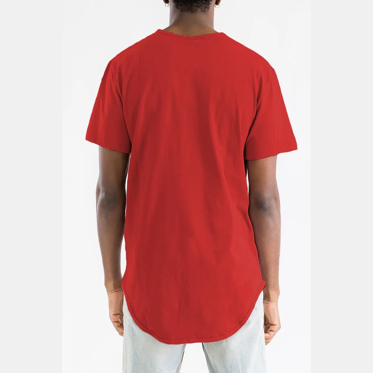 Red Classic Scallop Tee