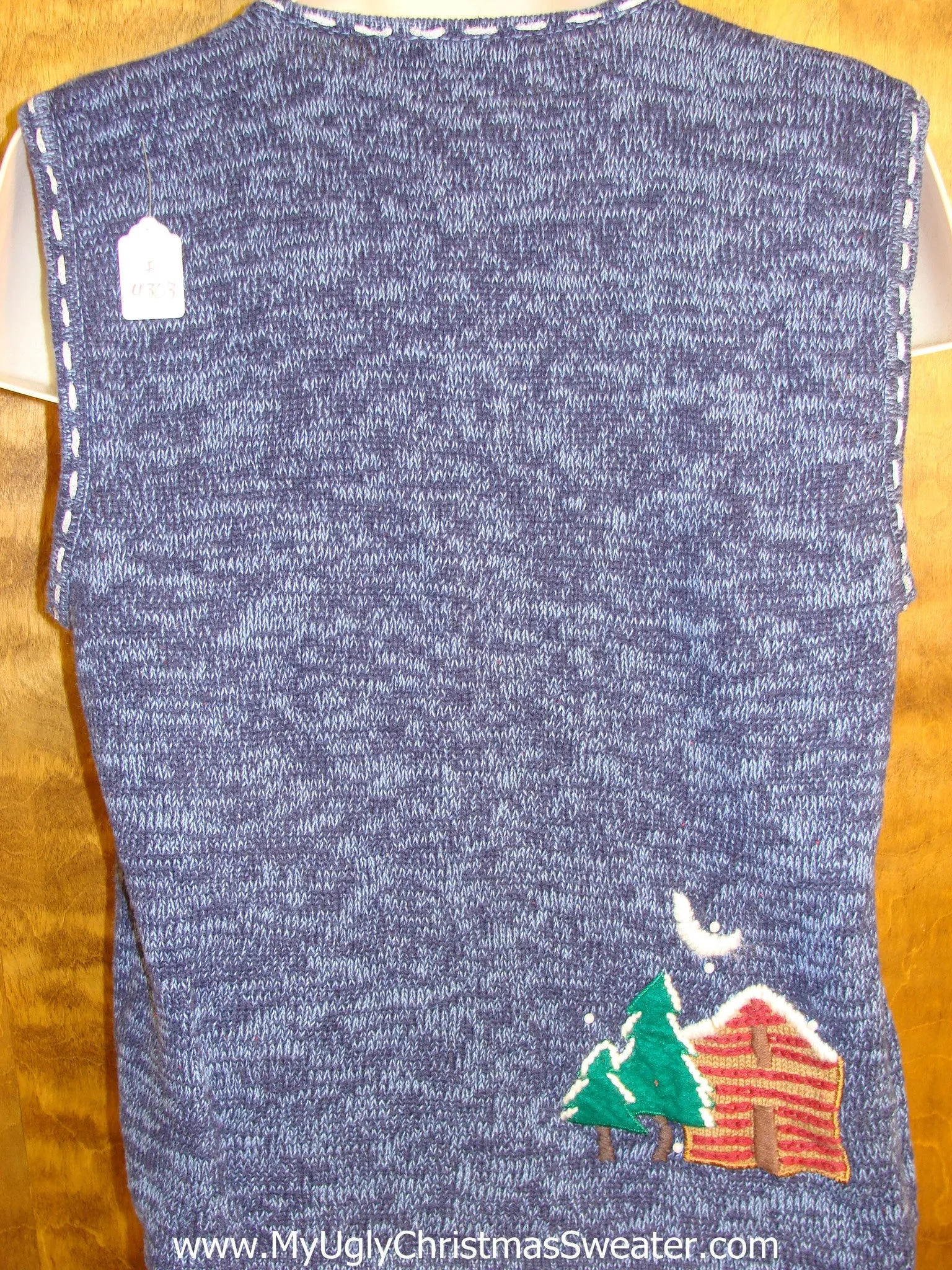 Reindee and Cabins 2sided Funny Christmas Sweater Vest