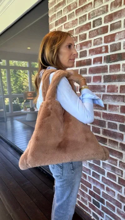 Rino & Pelle Daan Twig Faux Fur Big Shopper