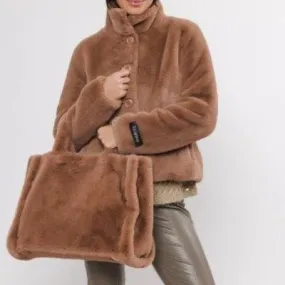 Rino & Pelle Daan Twig Faux Fur Big Shopper