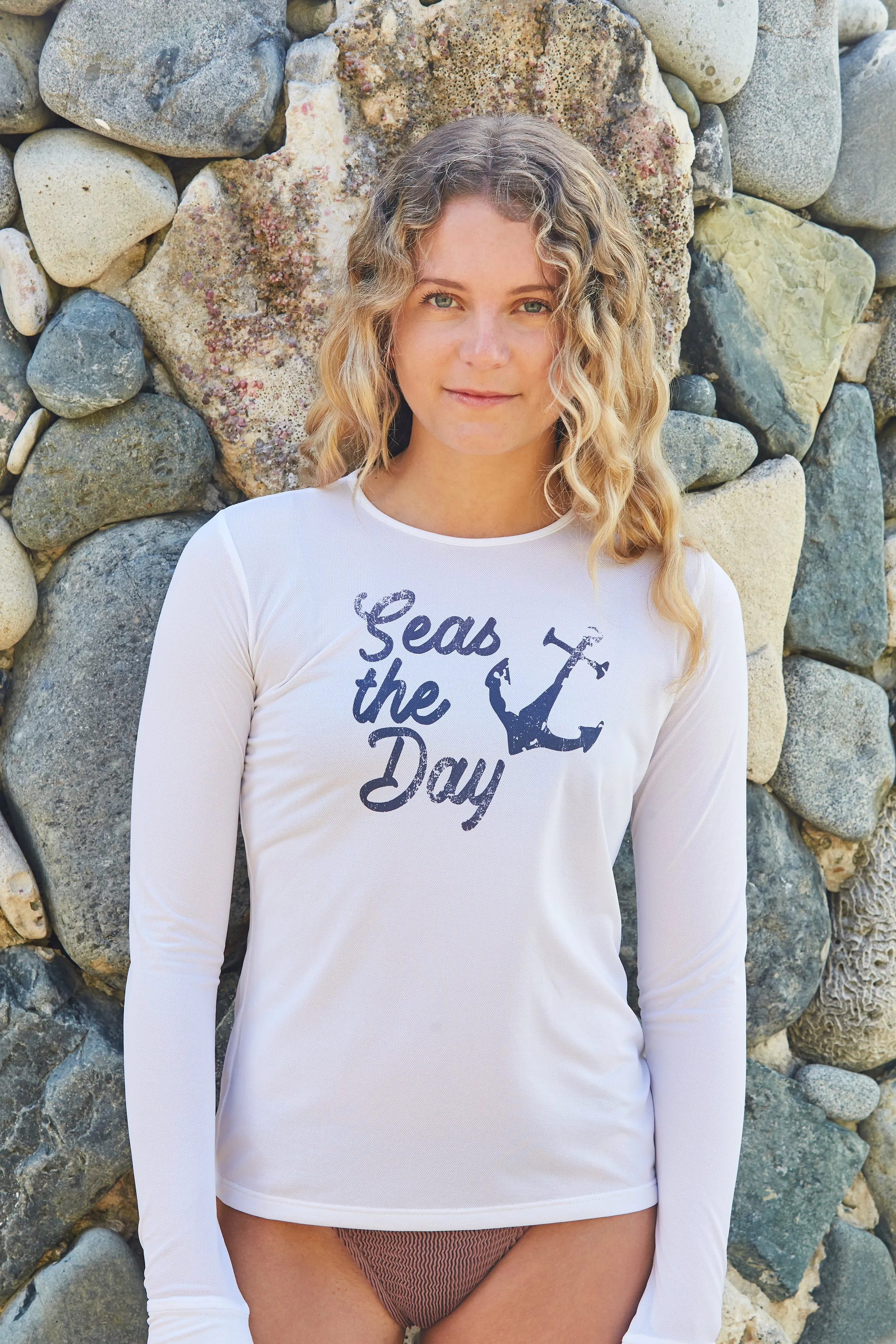 Seas The Day UPF50 Top - White