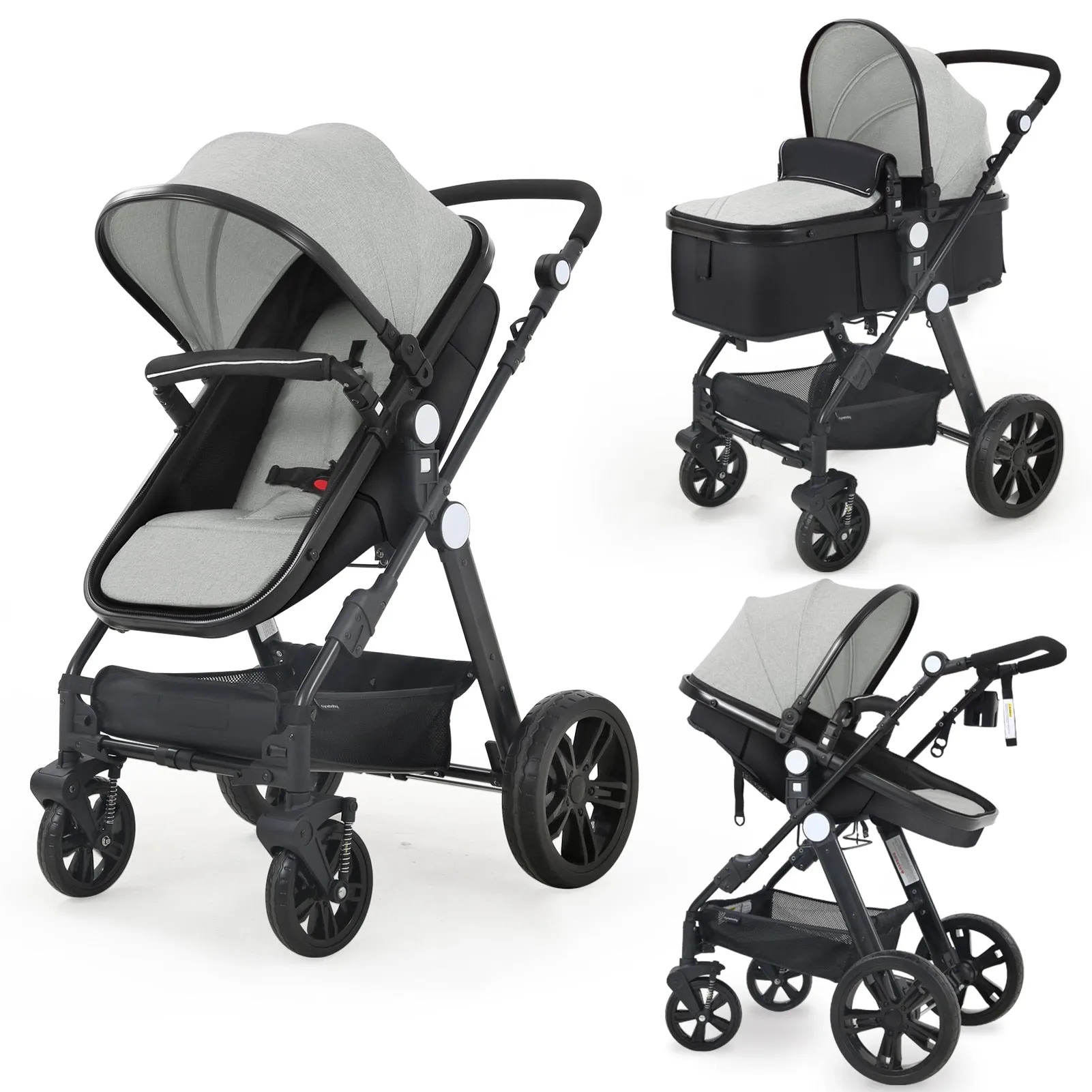 Shockproof High View Pram Baby Stroller