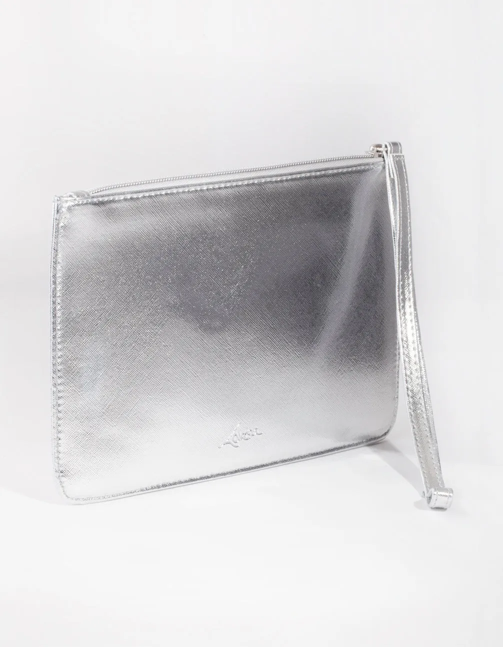 Silver Metallic Clutch