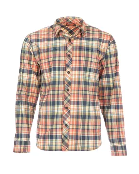 Simms Men's Stone Cold LS Shirt / Smoked Salmon Madras Plaid