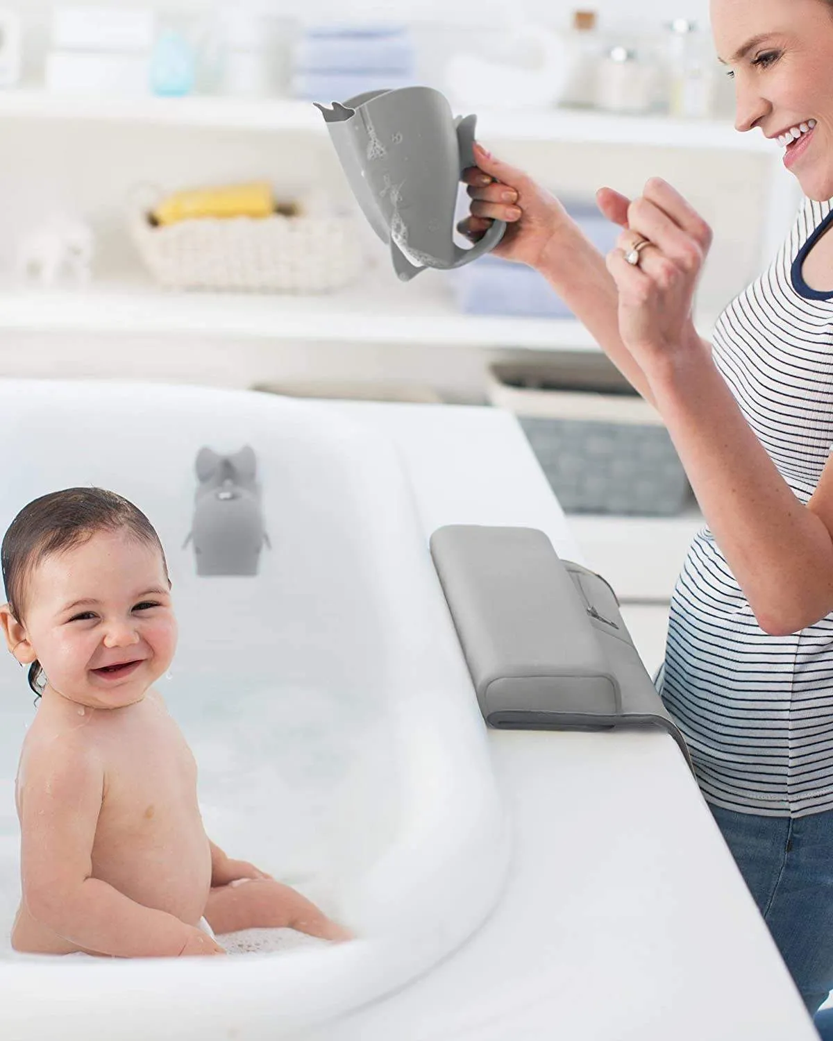 Skip Hop Grey Color Moby Bath time Essentials 3months to 36months