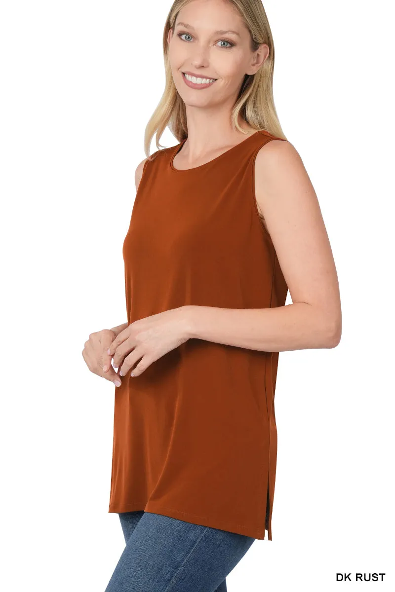 Sleeveless Side Slit Top (Multiple Colors)