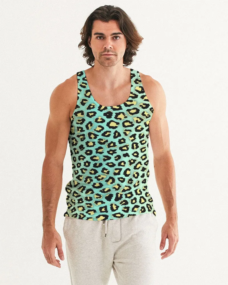 Spearmint Banana Leopard Print Men's Tank