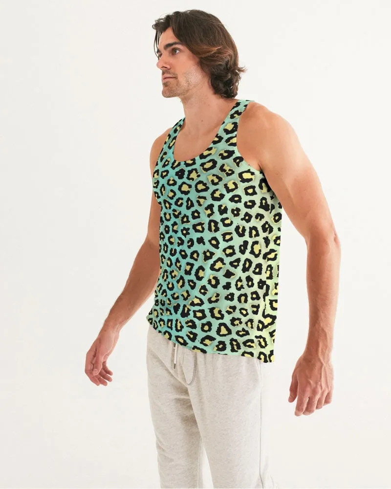 Spearmint Banana Leopard Print Men's Tank