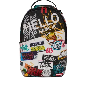 Sprayground Hello World V14 Backpack - Black / White / Yellow