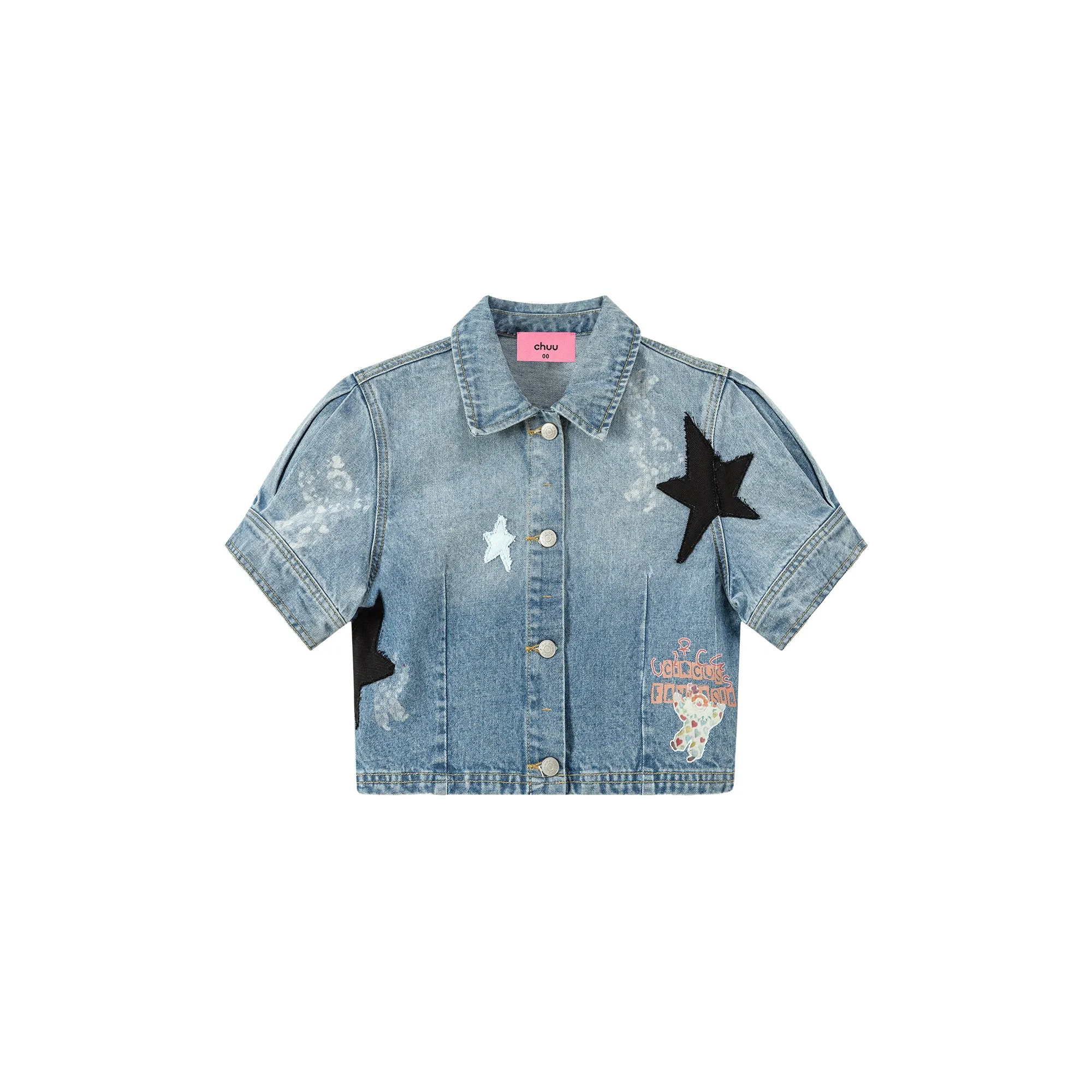 Star Denim Cropped Jacket