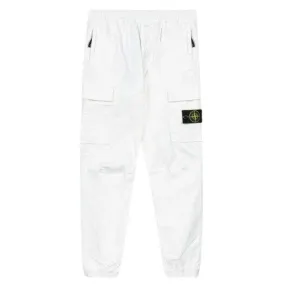 STONE ISLAND CUFF CARGO PANT WHITE