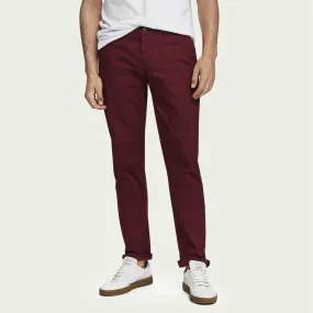 Stuart Stretch Cotton Chinos (Bordeaux)