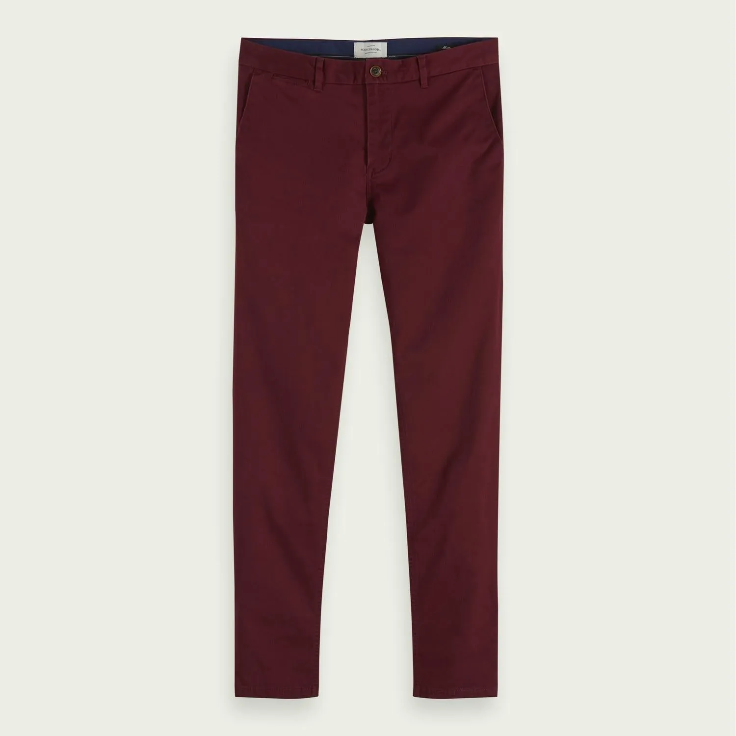 Stuart Stretch Cotton Chinos (Bordeaux)