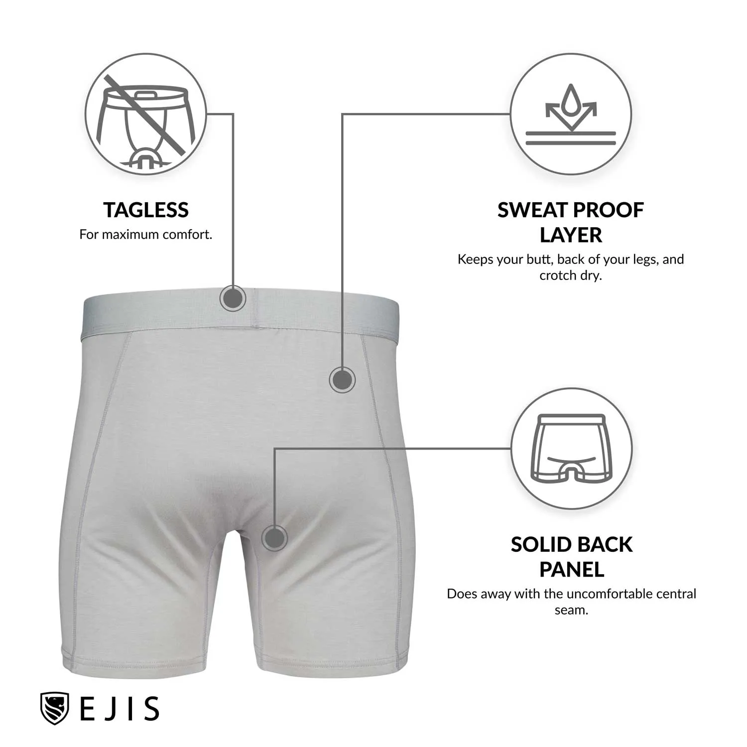 Sweat Proof Men's Boxer Briefs with Pouch