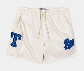 Texas Rangers Triple Tonal Woven Mens Shorts (Neutral/Blue)