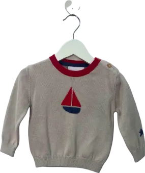 The Little White Company Pebble Sailboat Jumper 6-9 Months