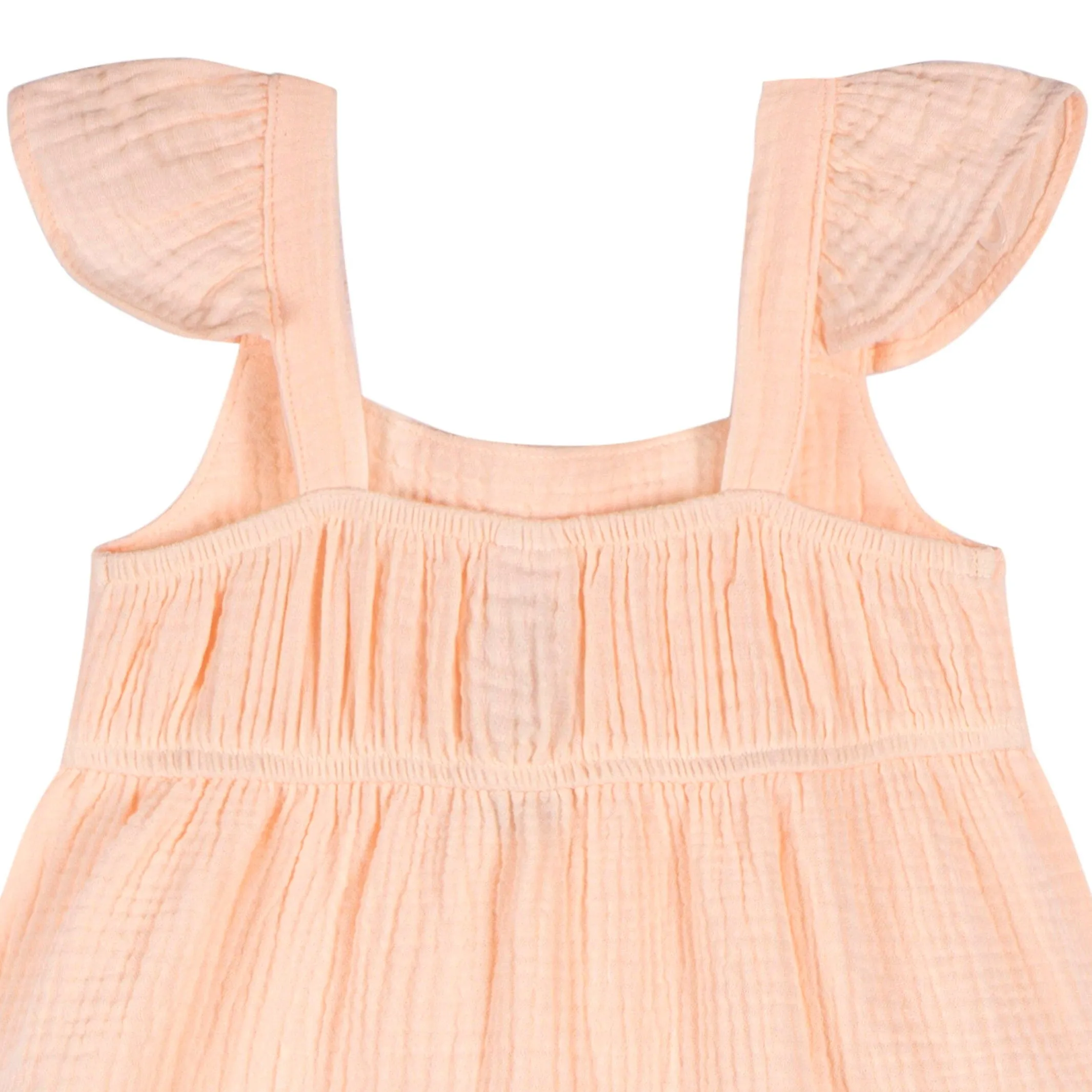 Toddler Girls Blush Tiered Cotton Gauze Dress