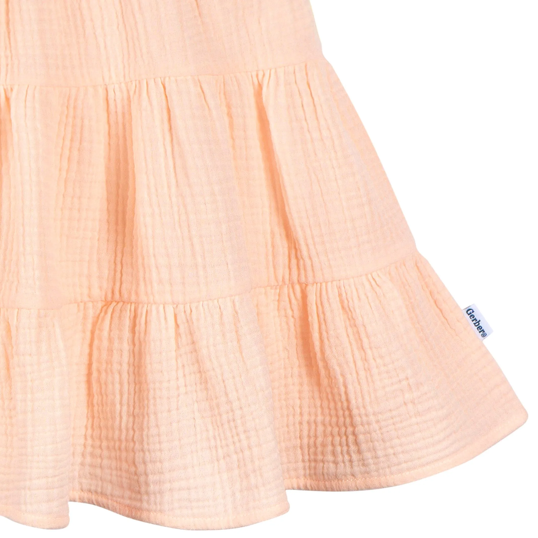 Toddler Girls Blush Tiered Cotton Gauze Dress