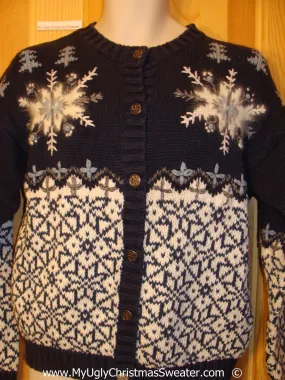 Two Sided Nordic Cardigan Festive Christmas Sweater