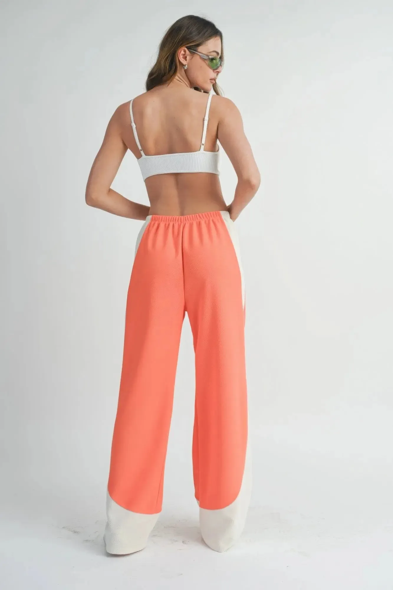 Two Toned Wide Leg Pants