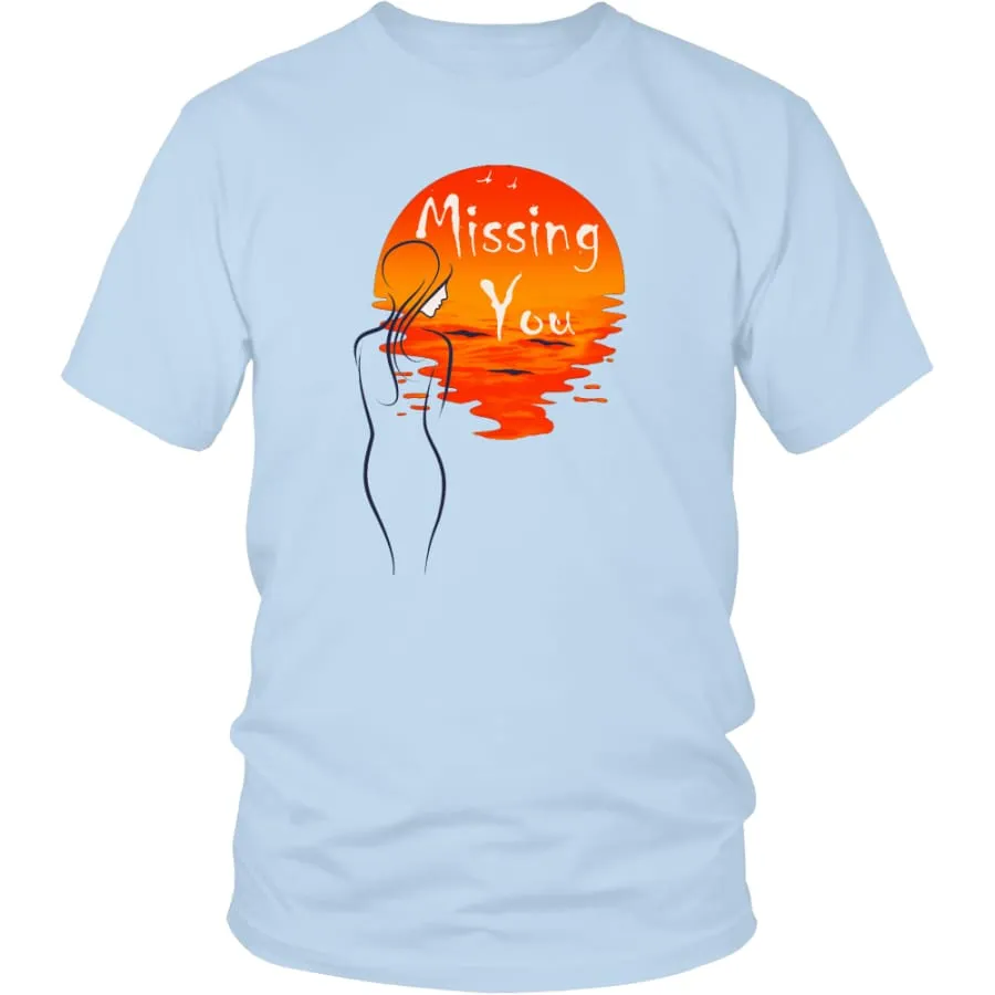 Valentines Shirt Missing You" Mens Womens|Couple Valentines Day Shirts (12 colors)