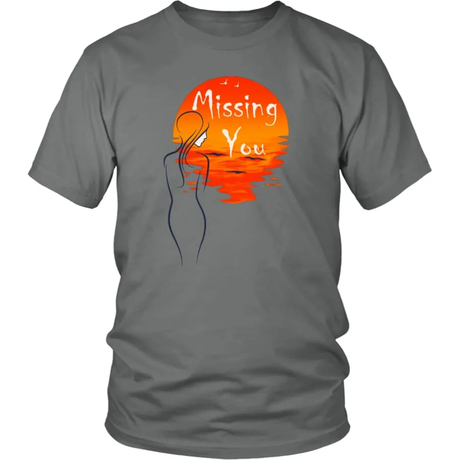 Valentines Shirt Missing You" Mens Womens|Couple Valentines Day Shirts (12 colors)