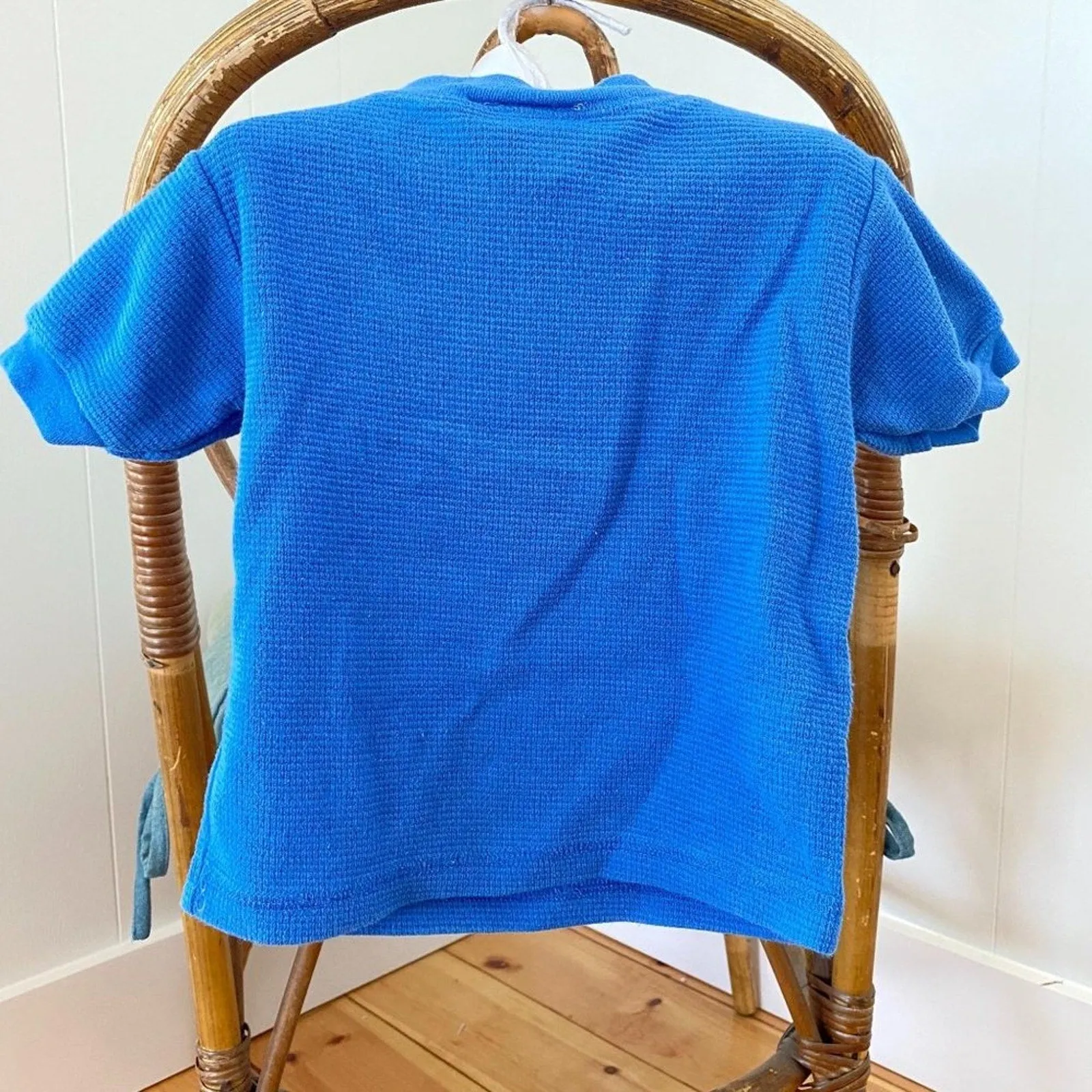 Vintage OshKosh B'gosh Short Sleeve Blue Giraffe Tee 24 Months USA