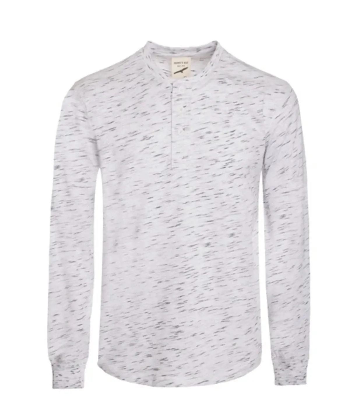 White Long Sleeve Henley