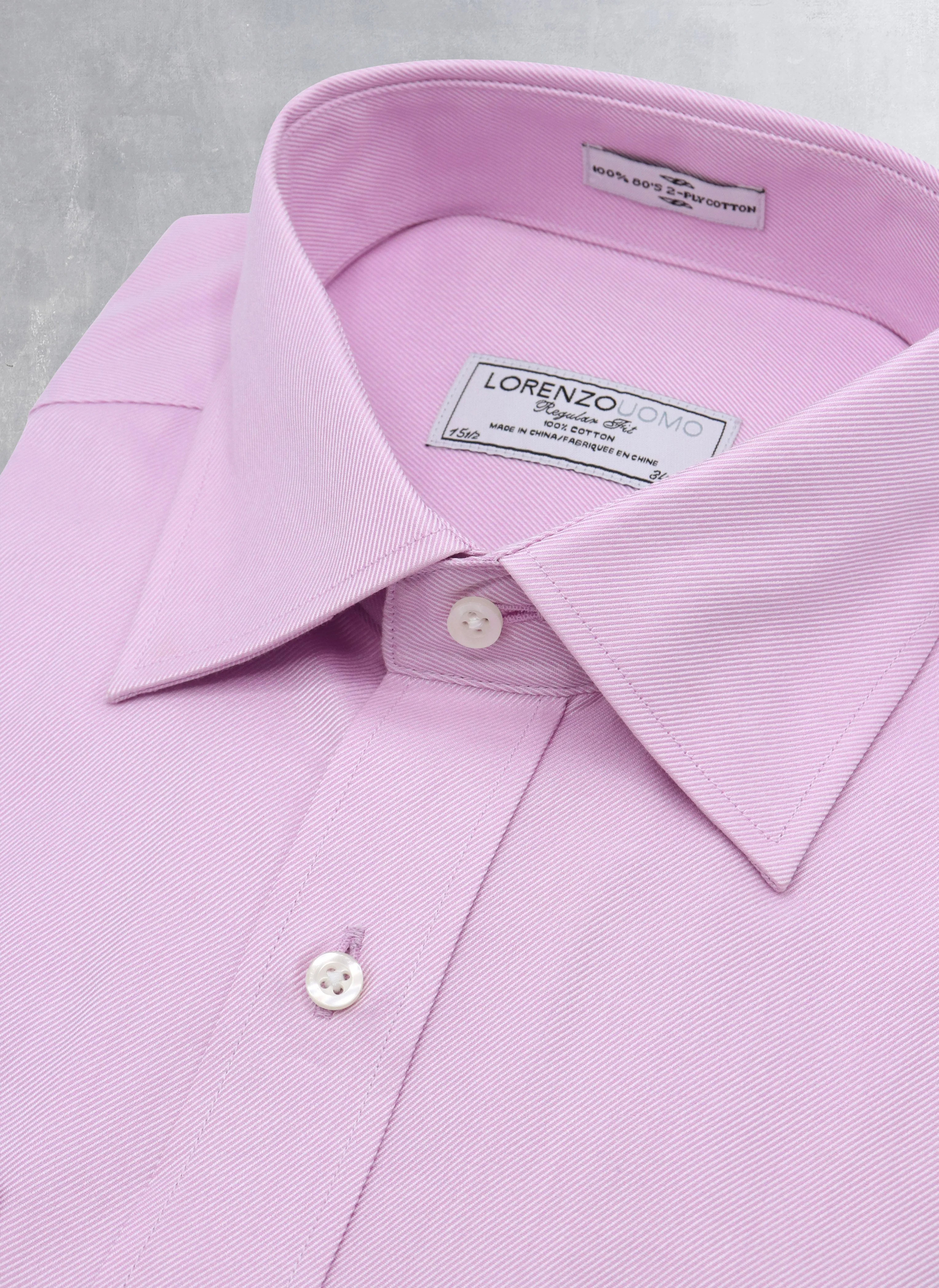 William Fullest Fit Shirt in Solid Lavender Twill