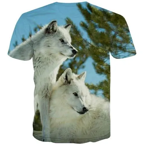 Wolf T-shirt Men Animal Shirt Print Lovely T-shirts Graphic Harajuku T shirts Funny Funny T-shirts 3d Short Sleeve summer Mens