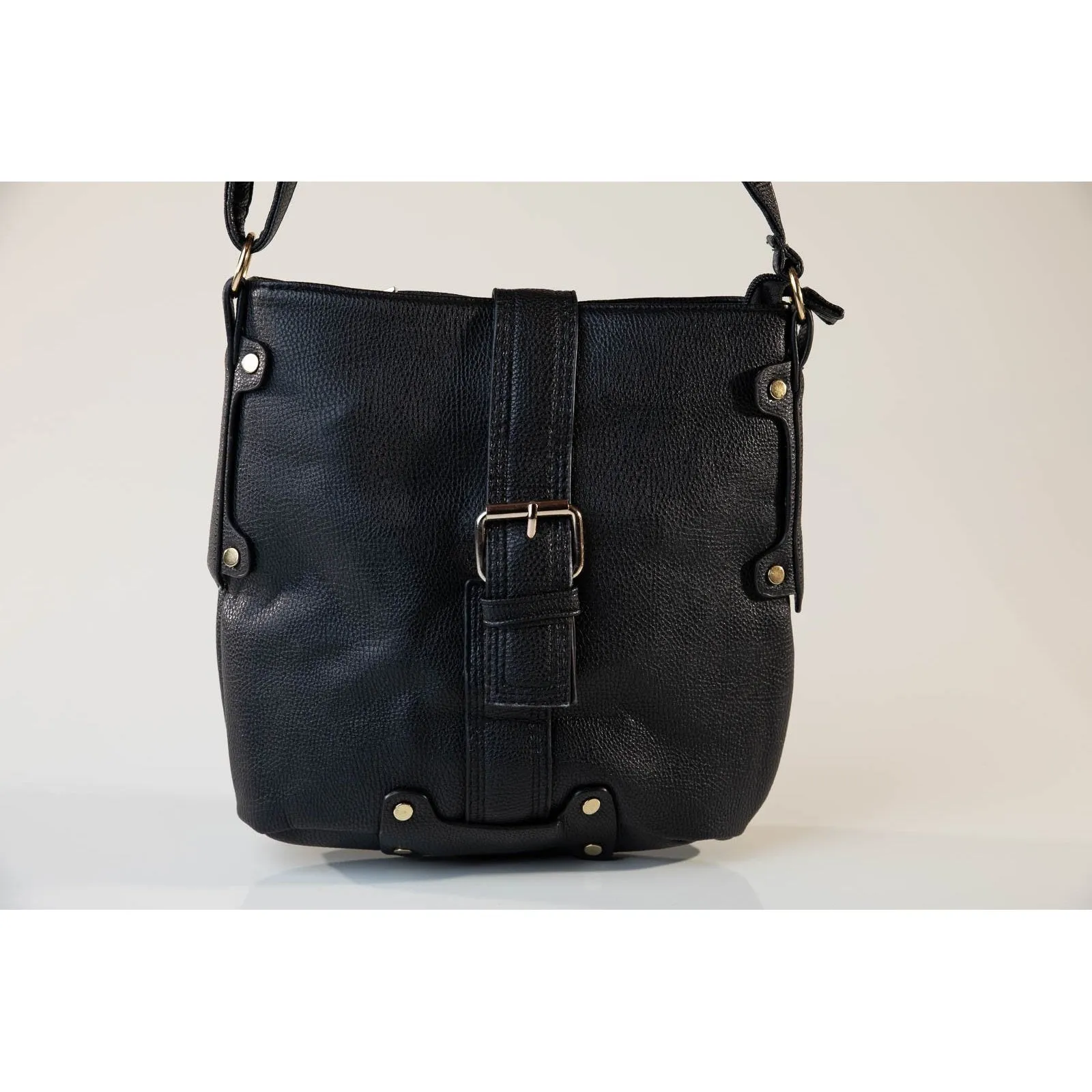 Youngs Black CrossBody with Buckle