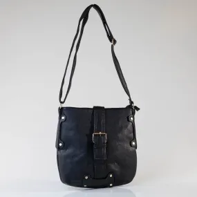 Youngs Black CrossBody with Buckle