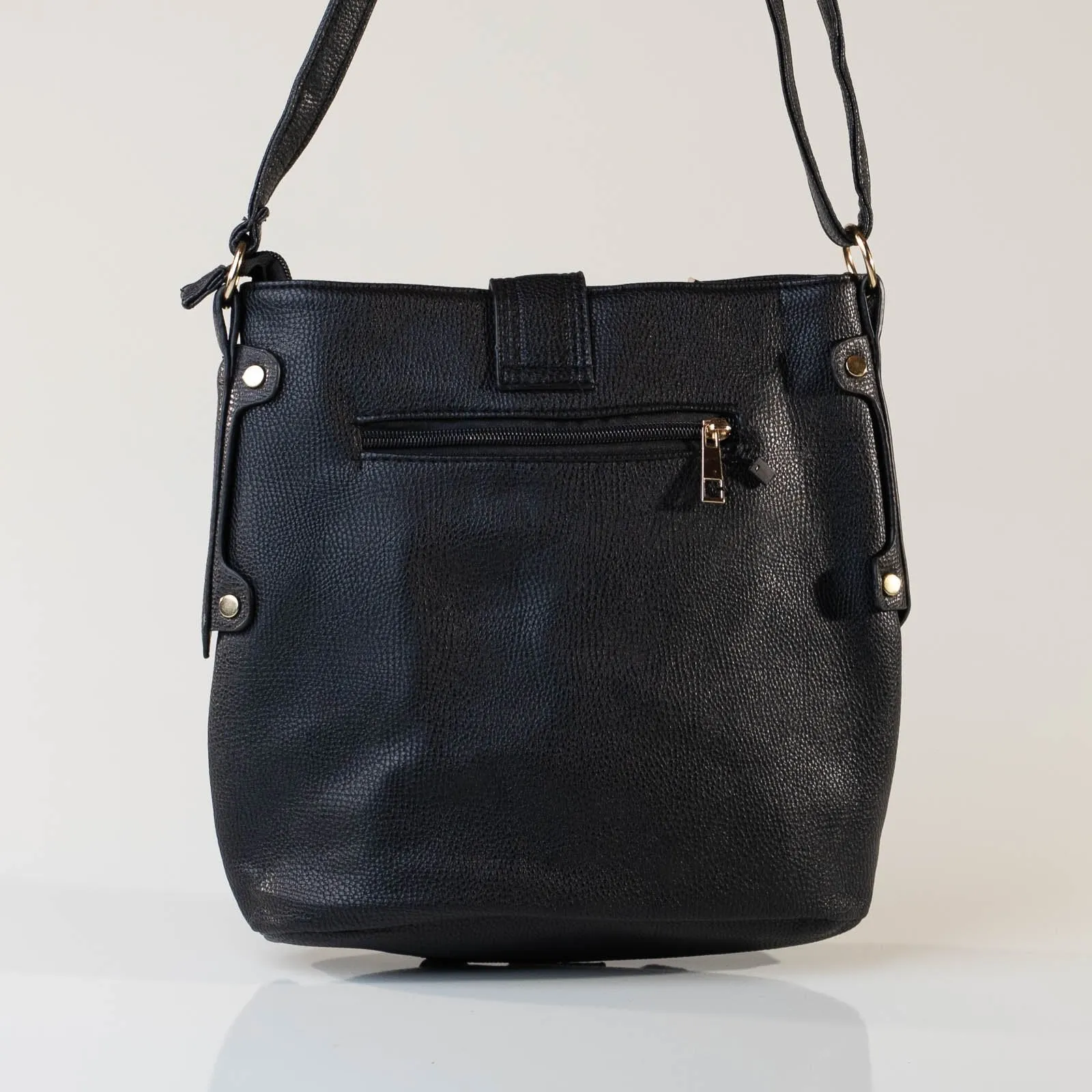 Youngs Black CrossBody with Buckle