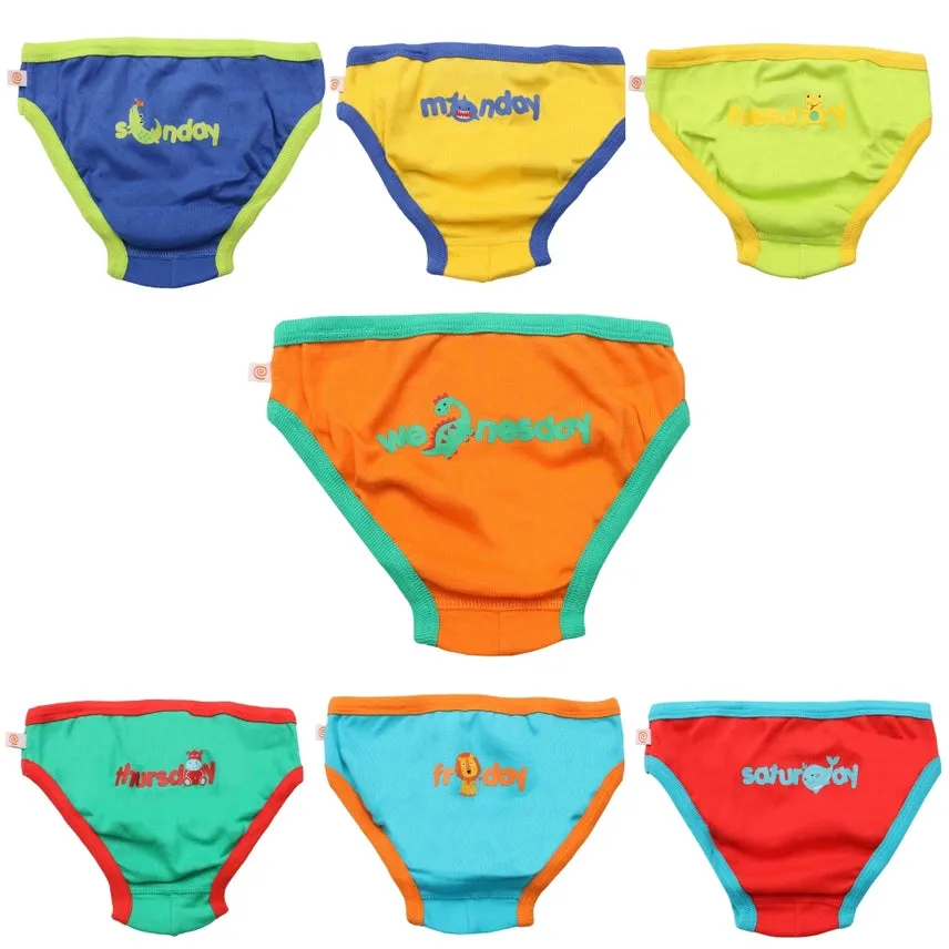 Zoocchini Kids Organic Briefs - Days of the Week 7PC Set